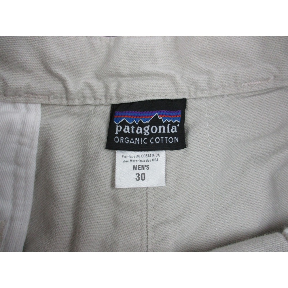 Patagonia Shorts Mens 30 Biege Stand Up Canvas Outdoors Hiking Pockets Organic - Picture 3 of 10